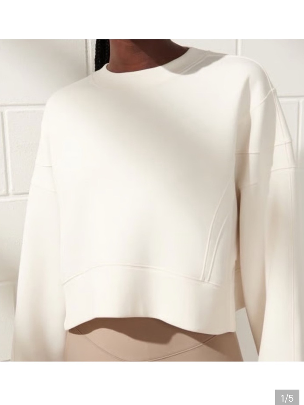 NWOT - Abercrombie & Fitch YPB neoKNIT Mini Crew in White